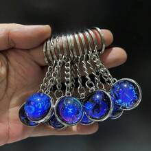 Conjunto Completo dos 12 Signos do Zodíaco, Chaveiro Anime Luminoso, Acessório de Moda Unissex, Estilo Minimalista Transparente de Vidro, Adequado para Festa de Aniversário, Presentes de Feriado