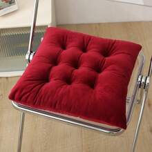1pc Thickened Meditation Cushion, Simple Office Seat Cushion With Double-Sided Plush, Non-Slip Home & Dining Chair Pad, Butt Cushion Room Decor Aesthetic Room Decor Home Decor Living Room Decor Office Chair Chair Cushion Back To School School Supplies