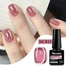 Mtssii 7ml Red Moonlight  Magnetic Gel Nail Polish Glass Beads Summer Pink Golden Silvery Glitter Soak Off UV Gel Nail Art Varnish Nail Supplies - 西瓜粉 - 查看 2