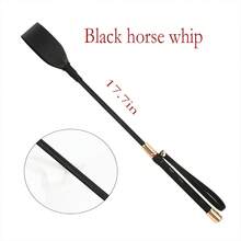 1pc PU Leather Riding Crop, Soft Riding Whip With Non-Slip Braided Handle And Wrist Loop, Equestrian Training Tool