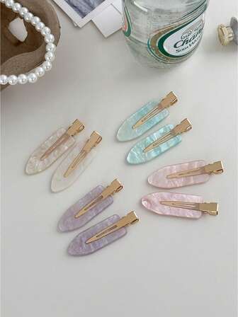 OUSEON Acetate Hair Clip – Seamless & Gold Glitter Design, 4 Colors | Hair Accessory For Women Claw Clips Hair Claws Hair Barrettes, School Stuff, Hair Accessories