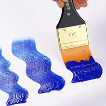 专业画笔 – 黑金色手柄，配密实尼龙毛和铝制套圈 – 扁平、圆形和斜角笔尖，适用于丙烯、油画和水彩 – 适合学生、初学者和艺术家的美术用品 – 返校必备 - 均碼 - 查看 8