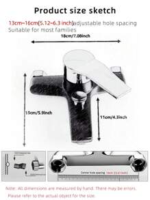 1pc Upgrade Your Shower With A Classic Ful Hot & Cold Water Mixer Valve - Easy Install, No Battery Needed, Showerhead Set, Three-Way Bathtub Faucet