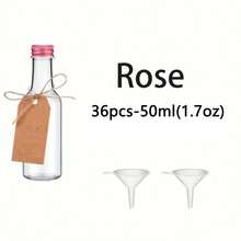 36/3pcs Plastic Liquor Bottles,Mini Empty Bottles,Multiple Colors And Sizes To Choose From, With Golden,Silvery And Black Screw Cap, Not Easy To Leak And Easy To Carry, Can Be Used For Weddings,Gatherings,Party,Birthday,Outdoor. ﻿