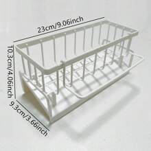 1pc Plastic Kitchen Storage Rack, Dishcloth Storage Hanging Rack, Sponge Cloth Organizer Holder, Stainless Steel Ball Sink Storage Rack, Kitchen Organizer