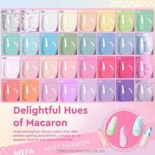 35 Pcs Gel Nail Polish Set, 32 Colors All Seasons Collection Gel Nail Polish Set With Matte/Glossy Base Top Coat Manicure DIY Salon Home Decoration Beginners Gifts For Women - 2-Pastel 32 Colors Gel - 查看 3