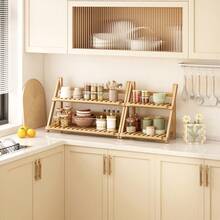 1 Set Foldable Bamboo Desk Organizer Rack, Desk Top Mini Bookshelf, Easy Assembly, Suitable For Ramadan - Multicolor - View 11