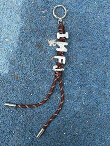 1pc Original Design Bag Pendant MBTI Personalized Series Braided Rope Couple Keychain Fashion Bag Hanging Rope Pants Chain Friends Gift Y2K Crochet Goth - Brown - View 17