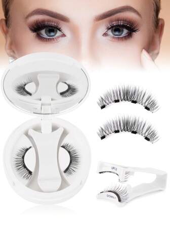 zwellbe Magnetic Eyelashes With Applicator Reusable Magnetic Lashes No Glue Needed Magnetic Eyelashes Without Eyeliner Cat Eye Natural Look Magnetic Eyelashes Magnetic Lashes