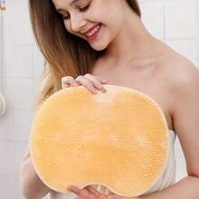 1 pièce Tapis de massage en silicone pour le bain avec ventouse - Grattoir texturé antidérapant pour le dos et les pieds, accessoire de douche exfoliant pour la détente et le nettoyage. Grattoir de dos en silicone, ventouse antidérapante, brosse de massage exfoliante. Outil de douche/bain adaptable. Rentrée des classes