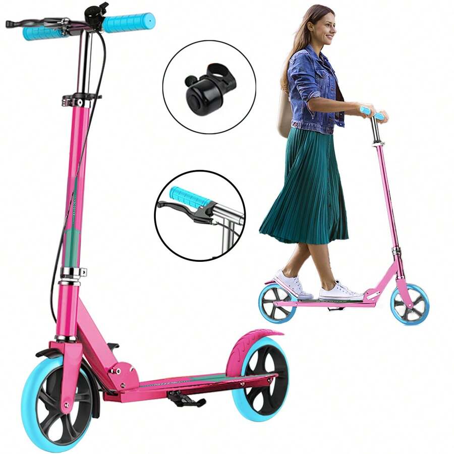 Scooter Patin Diablo Foldable Adjustable Urban Child And Adult Brake - 粉色 - 查看 1