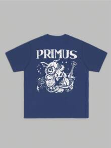 Men's Primus - Band - Tribute T - Shirt, 100% Cotton, 220g - Blue - View 3