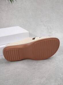 Nuevas zapatillas de plataforma con cuña y diseño bordado y recortado para mujer, de talla grande 43, estilo vintage casual para verano - Multicolor - Ver 8