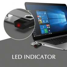 2pcs High-Speed USB 2.0 Flash Drives | Portable External Storage Sticks With LED Light - 128GB/64GB/16GB/8GB Capacity Options For PC, TV, Car - 黑色 - 查看 9