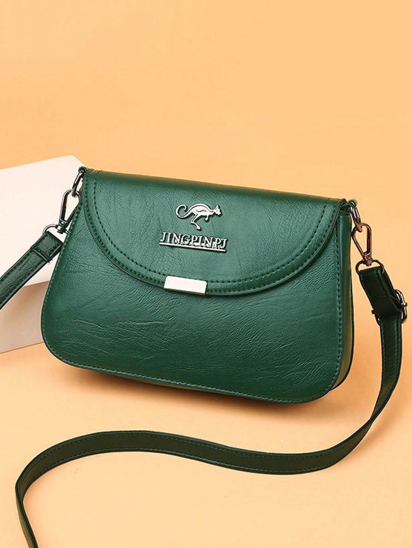 حقيبة كتف/عبر الجسم ذات لون سادة من البولي يوريثان...