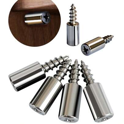 20 piezas Clavijas de soporte para estantes con tornillos - Soportes de estante multiusos, adecuados para gabinetes, librerías, armarios y muebles - Fácil instalación, fijación segura