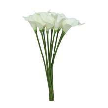 3/5/10 件仿真马蹄莲花束 - 适用于婚礼、派对和家居装饰 - 逼真触感、免维护、季节性装饰 - 白色 - 查看 9