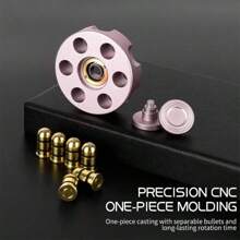 1 pieza Revolver Spinner - Plataforma giratoria de revólver - Juguete de aleación de metal puro - Juguete antiestres - Regalo perfecto - Regalo para fans de lo militar - Adorno de escritorio