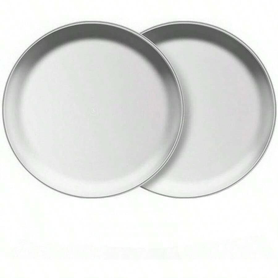Stainless Steel Plates Set Of 2 Metal Dishes Dinner Tray 5.5 Inch For Snack,Nut, Candy,Camping Plate, Shatterproof Dishwasher Safe - 9 Inch - View 1