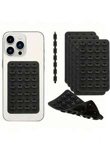 1pc Silicone Suction Cup Phone Case Stand, Octobuddy Sticky Phone Holder, Suitable For Back To School Phone - Multicolor - View 3