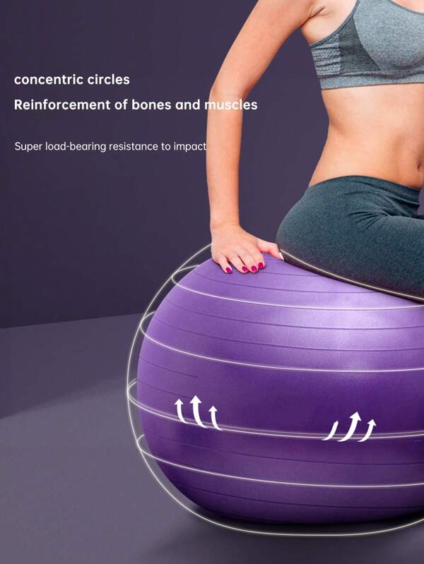 Bolas de ioga anti-estouro premium de 55-65-75-85 cm - Melhora a ginástica, a recuperação pós-parto e o treinamento físico, força central, flexibilidade e equilíbrio - Design espesso, durável e anti-estouro, experiência de exercício