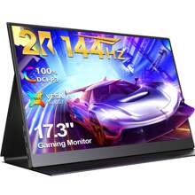 Uperfect Tragbarer montior 17,3" Gaming-Monitor – QHD 2K, 144Hz, IPS, 1000:1, 100% sRGB, VESA-kompatibel-1