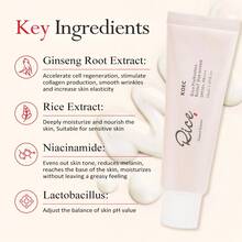KOEC 50毫升（1.69液盎司）米粉保湿防晒霜 SPF 50+，日常舒缓韩国敏感肌肤防晒乳液，旅行装防晒霜，舒适防晒 - 米色 - 查看 4