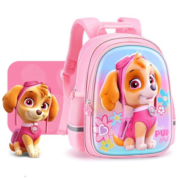 Spin Master Paw Patrol Girls Backpack In Pink | Fly With Skye Dog Rucksack For Kids | Comfortable Adjustable Straps Character Schoolbag