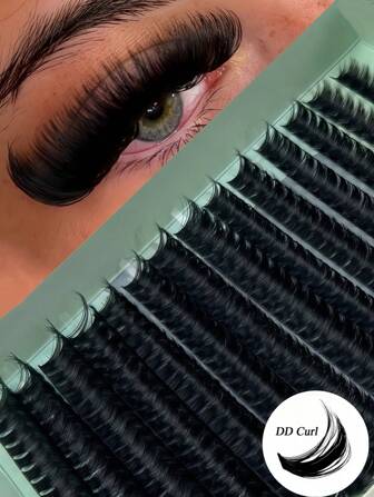 280PCS Thick Eyelashes DD Curl Fluffy Lash Clusters Dramatic Volume Lashes 10-16mm Lash Cluster For Beginners