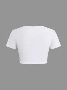Morocco Women's Fashion Short T-Shirt - White - View 2