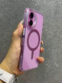 Compatible With IPhone 16 Phone Case, Purple Rainbow Candy, Magnetic Transparent Hard Shell Protective Case Compatible With IPhone 16 Pro Max, Shockproof Bumper Design Compatible With IPhone 14, 13, 16 Pro, 16 Plus Waterproof Anti-Fall Scratch Resistant