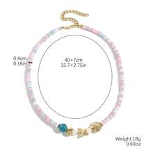 1 colar versátil de contas multicoloridas com estilo praiano e estrela do mar, conchas e elementos de peixe, ideal para mulheres, turistas, férias, viagens em ilhas, piqueniques, festivais de música de verão e festas na praia (cores e quantidades de contas aleatórias)