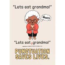 1PC Funny English Grammar Classroom Poster Educational Punctuation Canvas Painting Wall Art For Home Decor Paintings In Living Rooms, Bedrooms, Dining Rooms Optional Frames Modern Posters, Wall Arts, Canvas Paintings, And Reusable Frames - Multicolor - View 15