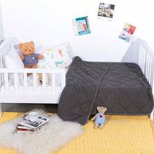 1PC Comforter, Lightweight And Warm Solid Color Quilte - Dark Gray - View 4