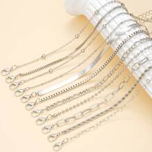 11 Stücke/5 Stücke schickes minimalistisches Armband-Set mit Herz-Perlen und Schlangenkette, exklusives Sommer-Party/Date Geschenk, alltägliche Passform, Schmuck für Freundin/Freundin