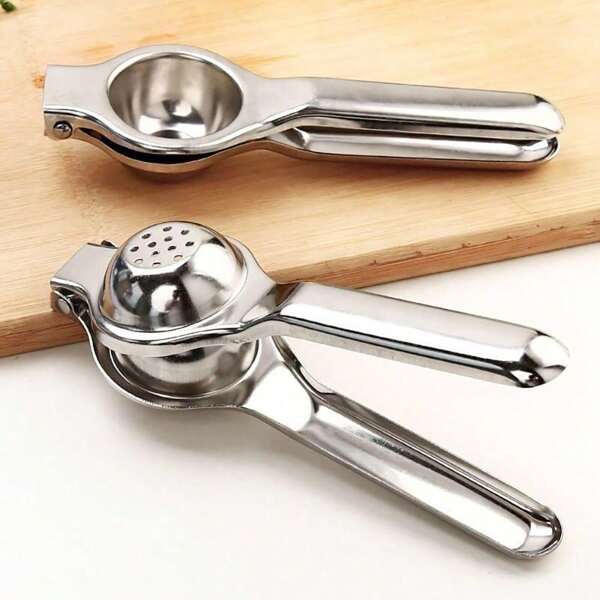 1 pieza Exprimidor manual de acero inoxidable, accesorio para exprimir limón, naranja y frutas
