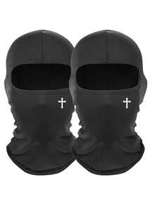 1/2 件男女通用拉法帽滑雪面罩，防风面罩，适合骑行、滑雪、户外活动、日常使用 - 彩色 - 查看 17