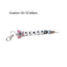 1 件定制动物字母钥匙扣 - 个性化硅胶名字钥匙扣，带可爱老虎、猴子、大象饰物、金属扣，适合圣诞节、农历新年礼物、包袋和背包配件 - 彩色 - 查看 11