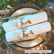 1pc/2pcs/4pcs Kitchen Napkins, Delicate Embroidered Floral Designs, Suitable As Square Cloth, Napkin For Kitchen, Dining Table, Picnic, Date, Desk, Coffee Table, Vanity, Home Decor, Living Room, Bedroom, Yard, Outdoor Furniture, Camping, Villa, Farm, Cafe, Holidays, Party, Cabinet Family Gathering, Restaurant, Party, Wedding Decorations, Various Quantity Options - View 5