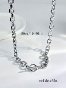 1 pieza Pulsera con cierre en forma de O de acero inoxidable de moda, adecuada para el uso diario de los hombres