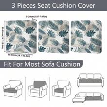 1pc Outdoor Bodhi Leaf Sofa Cushion Cover, All Season Sofa Dust Cover, Modern Farmhouse Style, Scratch & Stain Resistant, Machine Washable, Suitable For Living Room, Bedroom, Study, Balcony, Patio