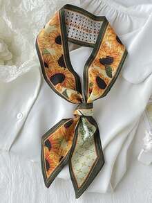 6pcs/Set Women's Retro Floral, Sunflower & Ditsy Print Scarves & Hair Bands, Casual Elegant Versatile Daily, Dating & Gift Accessories Headband Turban Headband Sweatband, Hairband Fall Winter Hair Accessories For Women For Vacation Outfits Woman - Multicolor - View 6