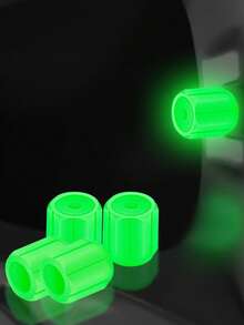 5pcs Luminous Valve Caps For Cars, Electric Vehicles, Motorcycles, Bicycles, And Trucks, Ultra-Bright Reflective Valve Stem Caps. Set Of 5 Glowing Valve Caps, Fluorescent Decorative Lights For Car, Motorcycle, And Bicycle Wheel Hubs, Valve Stem Caps. - Multicolor - View 12