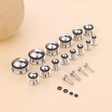 SWANJO 2pcs Stainless Steel 1.6-16mm Stretching Ear Tunnels And Plugs Ear Gauges Stretching Expander Body Piercing Jewelry - 2xES010 - View 5