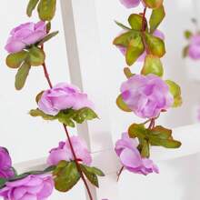 1/4PCS Artificial Flowers Roses Plants Vine Valentine's Day Gift Decoration Home Decoration Flower Rattan Dining Table Vase Decorations Dining Room, Bedroom Decoration Materials, Wedding Site Decoration, Outdoor Garden Flower Arrangement Materials, New Year Decoration