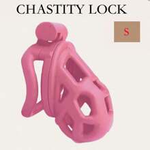 NEW COLOR "Queen Pink"!Chastity Men's Lock Chaste Vessel Penile Ring Snap Ring Multi Size Cage SM Sex Toys BDSM Pink Valentine's Day Bdsm Restraints Chastity Cage Bdsm Bondage Sex Tools Tool Sex Sex Sexy Sex Toys SM Product