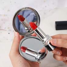 1 pièce Porte-clés en cristal avec mini-miroir, fond de miroir en métal, accessoire décoratif, cadeau pour femme