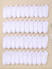 20/10/1 Paar weiße kurze Socken, gestricktes Rippbündchen-Design, atmungsaktiv und bequem, geeignet für den täglichen Gebrauch und Sport. Diese unsichtbaren vielseitigen kurzen Socken sind hautfreundlich und nicht stickig, ein Muss für Mädchen, lässige nahtlose Socken, keine Reibung oder Enge, eine großartige Geschenkwahl, Schulanfang Outfit, geeignet für Jungen und Mädchen, ganzjährig tragbar, Kindersocken, Teenager Socken, zufällige Stil-Lieferung. - Verschiedenfarbig - Übersicht 2