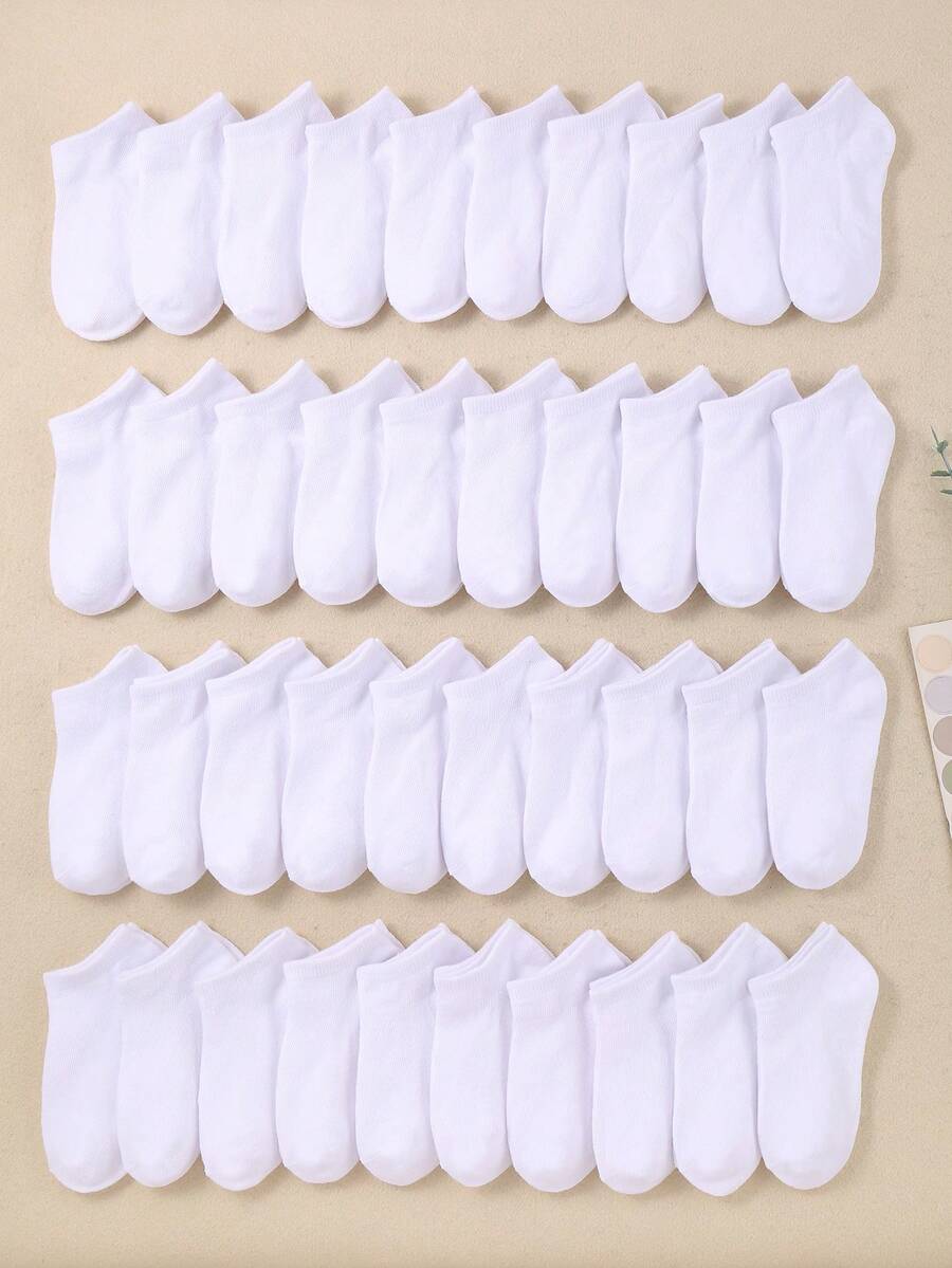 20/10/1 Paar weiße kurze Socken, gestricktes Rippbündchen-Design, atmungsaktiv und bequem, geeignet für den täglichen Gebrauch und Sport. Diese unsichtbaren vielseitigen kurzen Socken sind hautfreundlich und nicht stickig, ein Muss für Mädchen, lässige nahtlose Socken, keine Reibung oder Enge, eine großartige Geschenkwahl, Schulanfang Outfit, geeignet für Jungen und Mädchen, ganzjährig tragbar, Kindersocken, Teenager Socken, zufällige Stil-Lieferung.