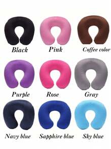 1 Almohada de viaje, Almohada de cuello, Almohada de avión, Viaje en coche, Almohada de cuello de oficina en casa, Botón a presión con funda suave, Almohada de cuello en forma de U, Almohada portátil para estudiantes y adultos, Soporta el cuello y protege la columna cervical cuando se estudia, Almohada inflable en forma de U para viajes, Almohada inflable para avión